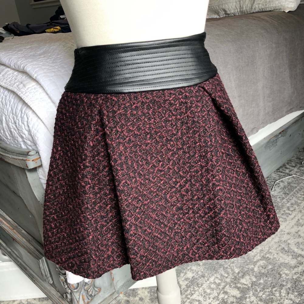 BCBGeneration Maroons/leather skirt